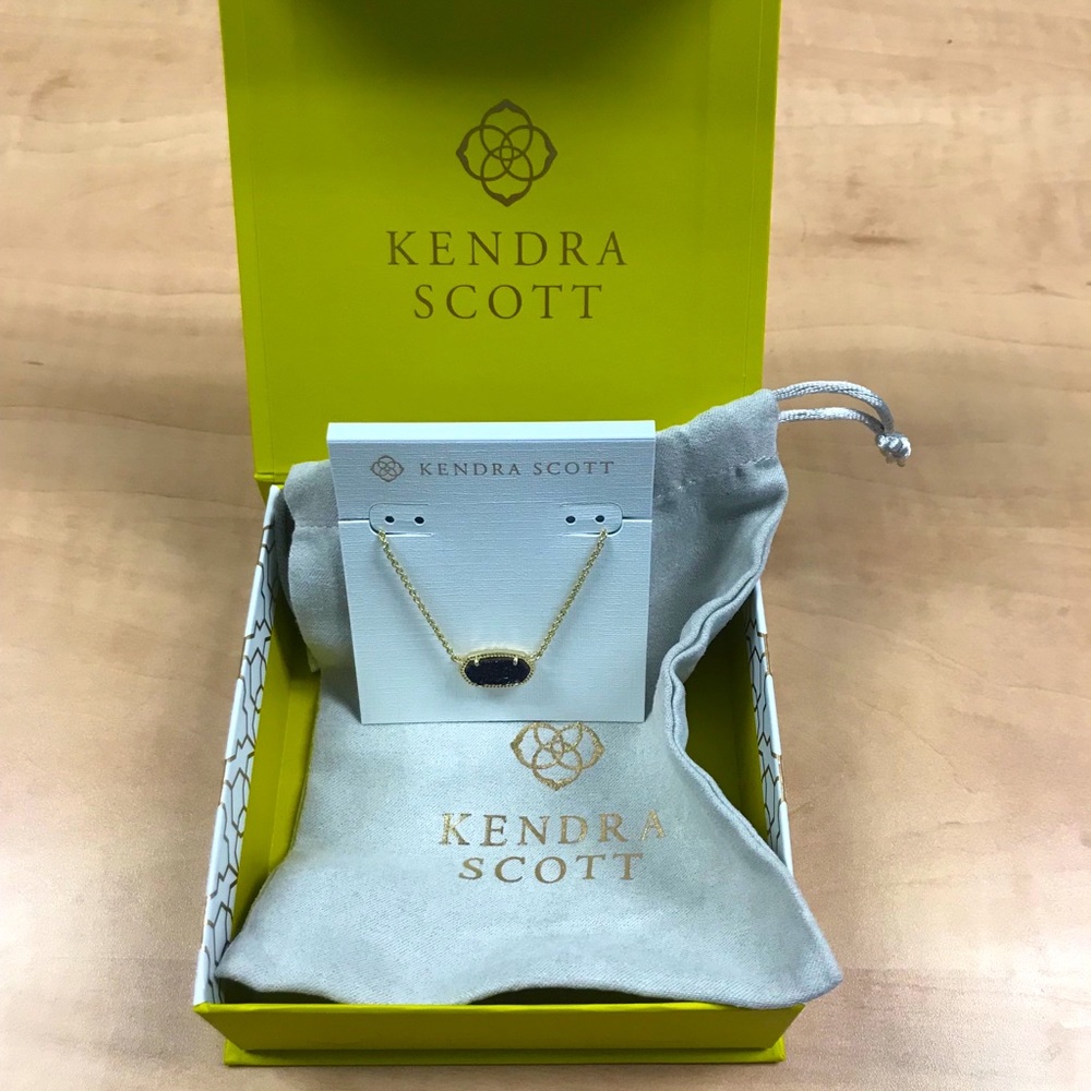 Kendra Scott Elisa Purple Drusy Gold Necklace
